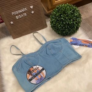 THRILL JEANS Large Denim Corset